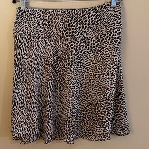 White House Black Market Leopard Print Women's Skirt Size 8